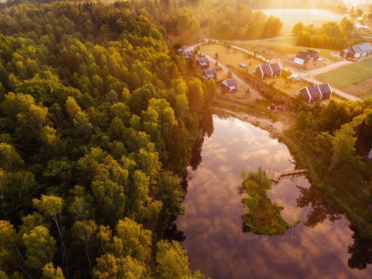 Osada Skoczkowo Komfortowe Domki Z Jacuzzi Nad Jeziorem- Sauna- Balia- Prywatny Staw Wedkarski Podiazy Exterior foto